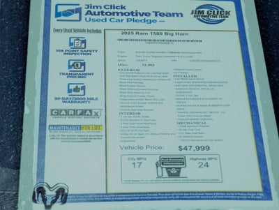 2025 RAM 1500 Big Horn