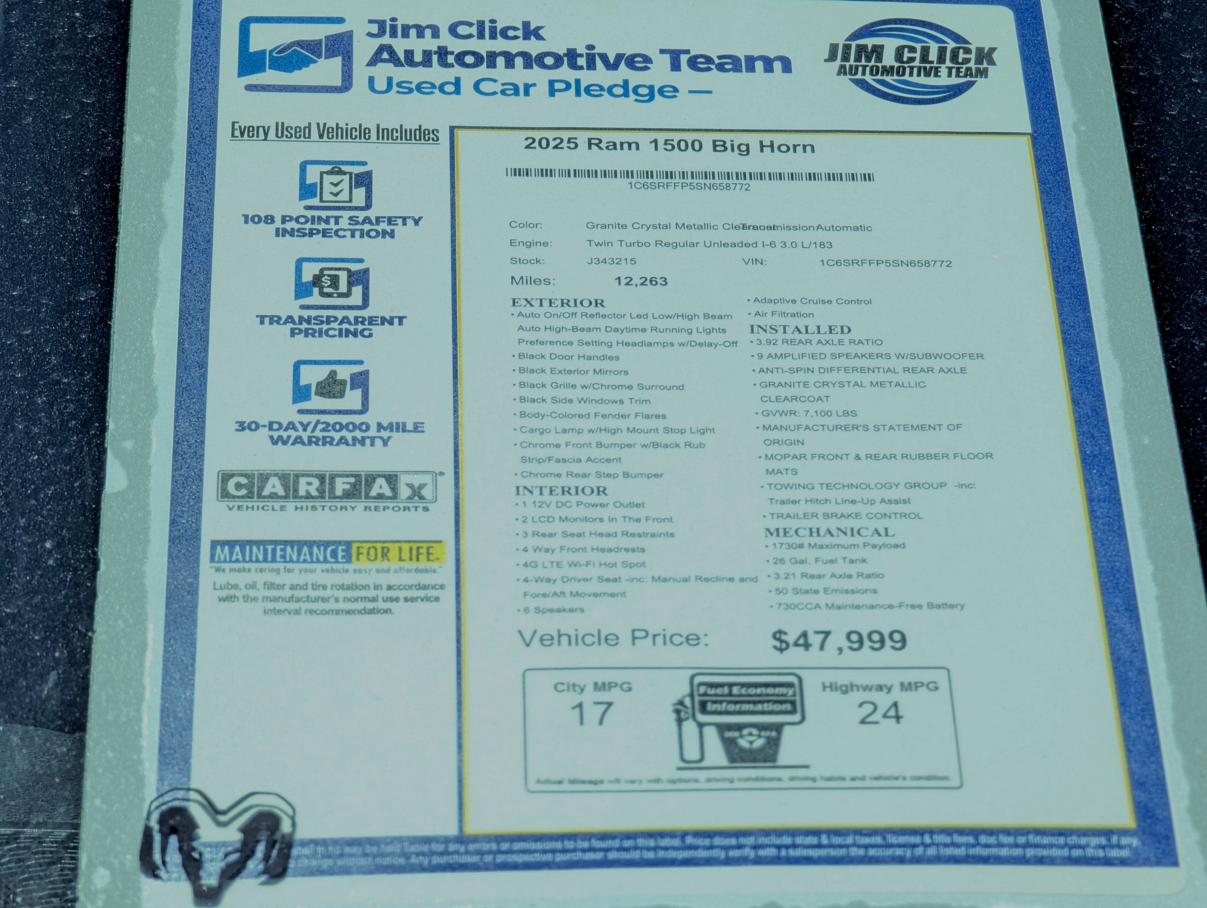 2025 RAM 1500 Big Horn