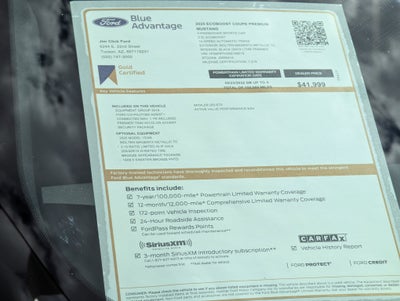 2025 Ford Mustang EcoBoost Premium