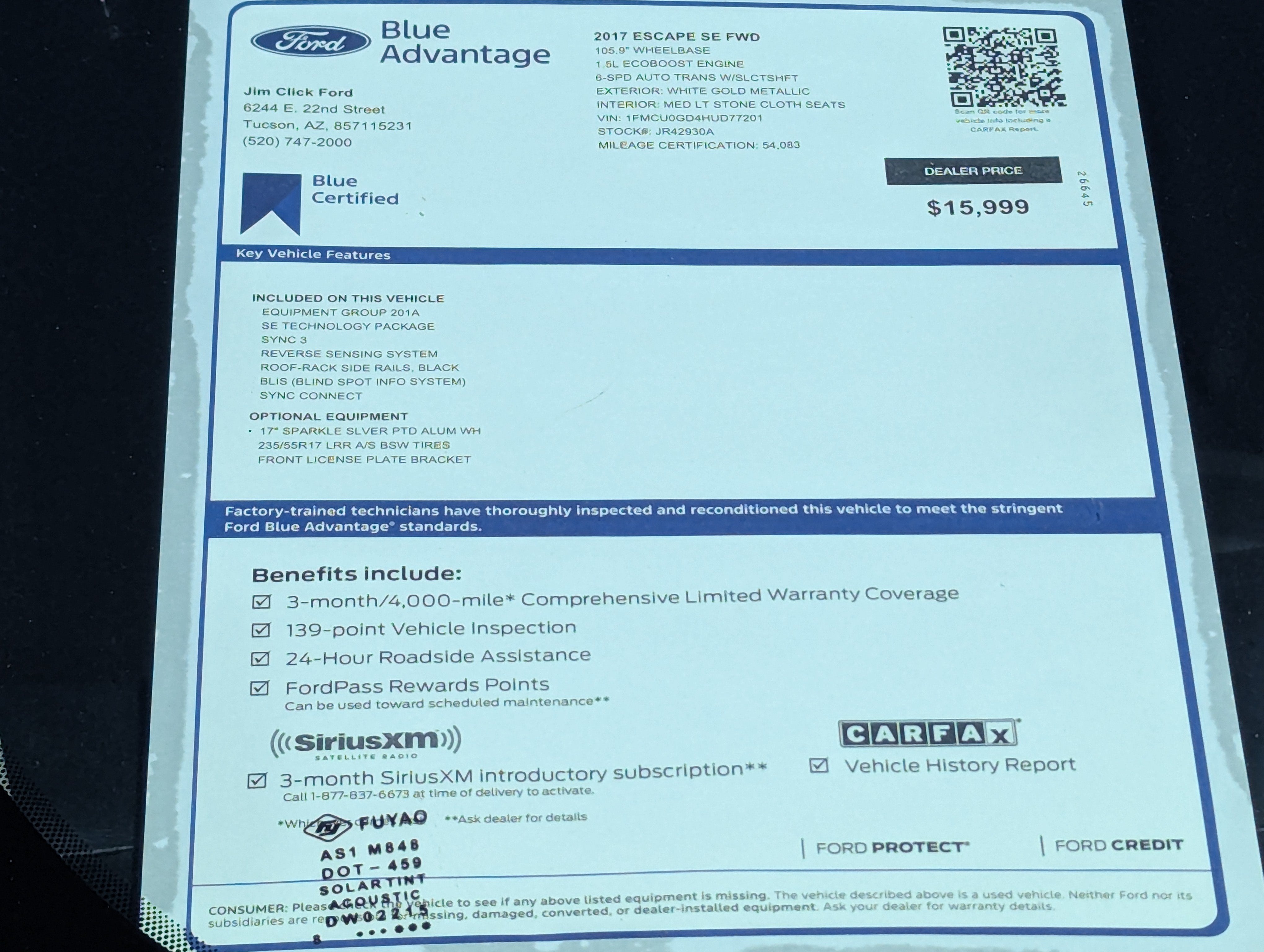 2017 Ford Escape SE