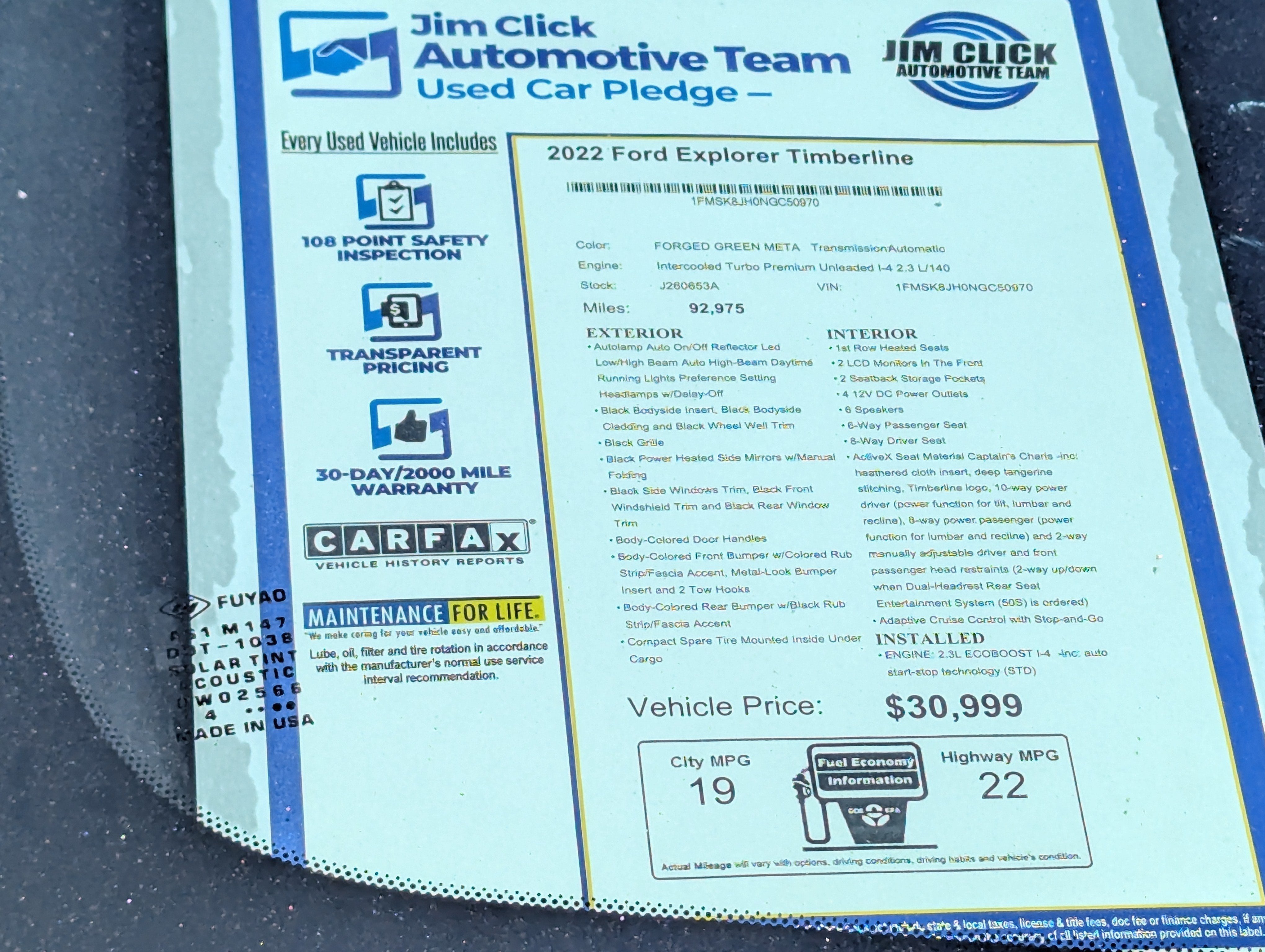 2022 Ford Explorer Timberline