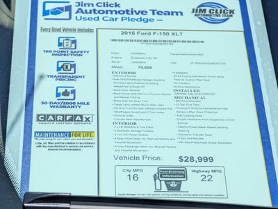 2016 Ford F-150 XLT