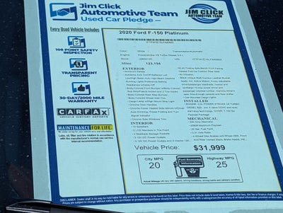 2020 Ford F-150 Platinum
