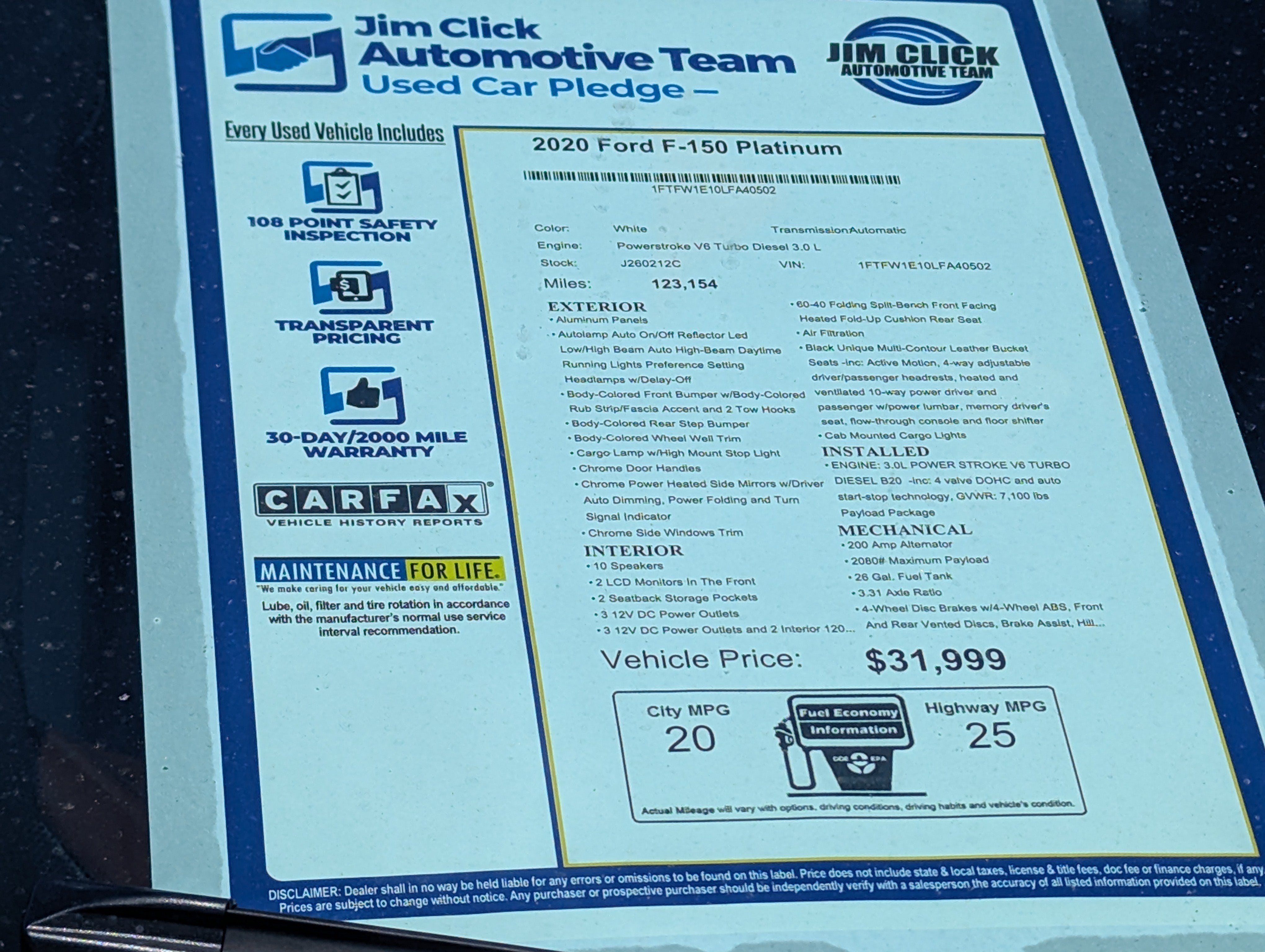 2020 Ford F-150 Platinum