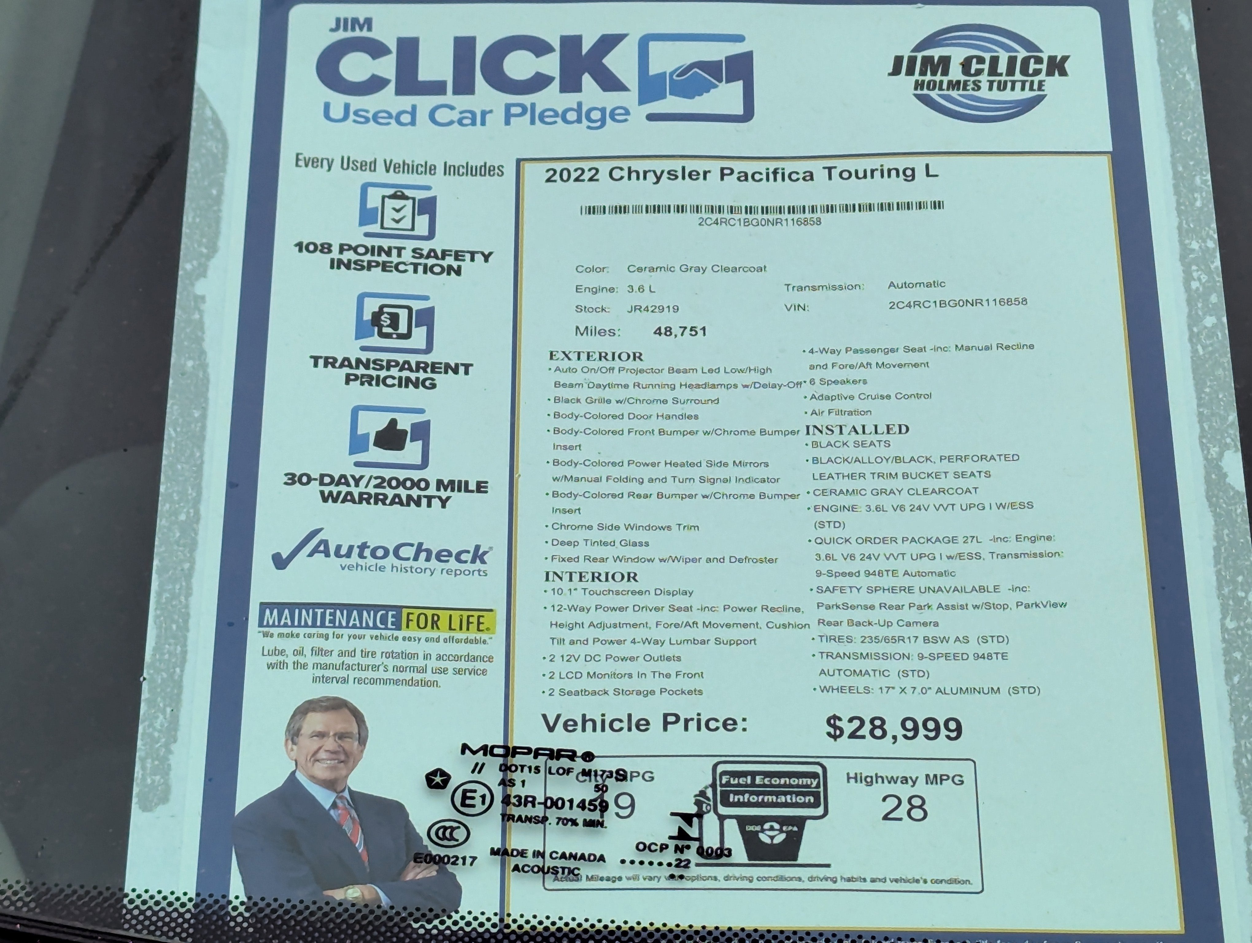 2022 Chrysler Pacifica Touring L