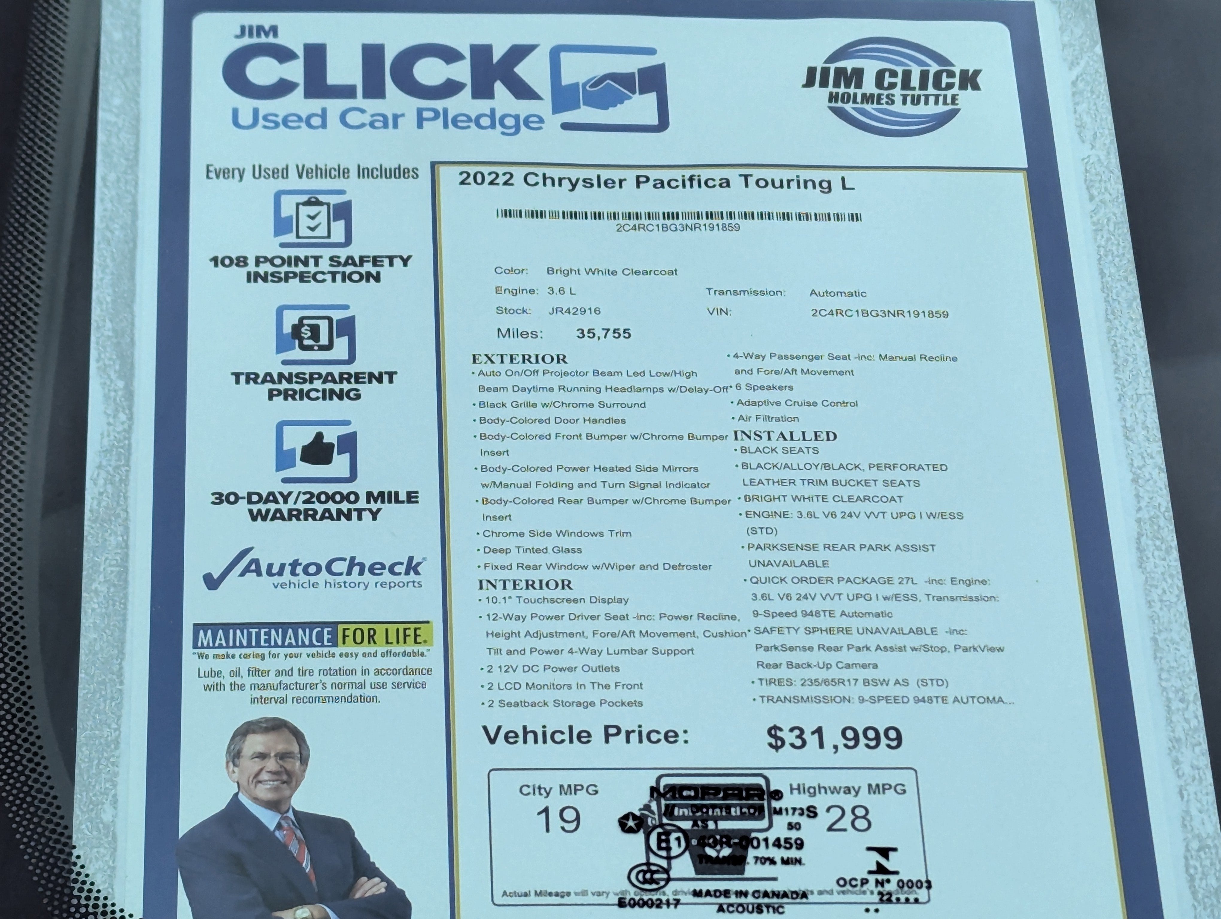 2022 Chrysler Pacifica Touring L