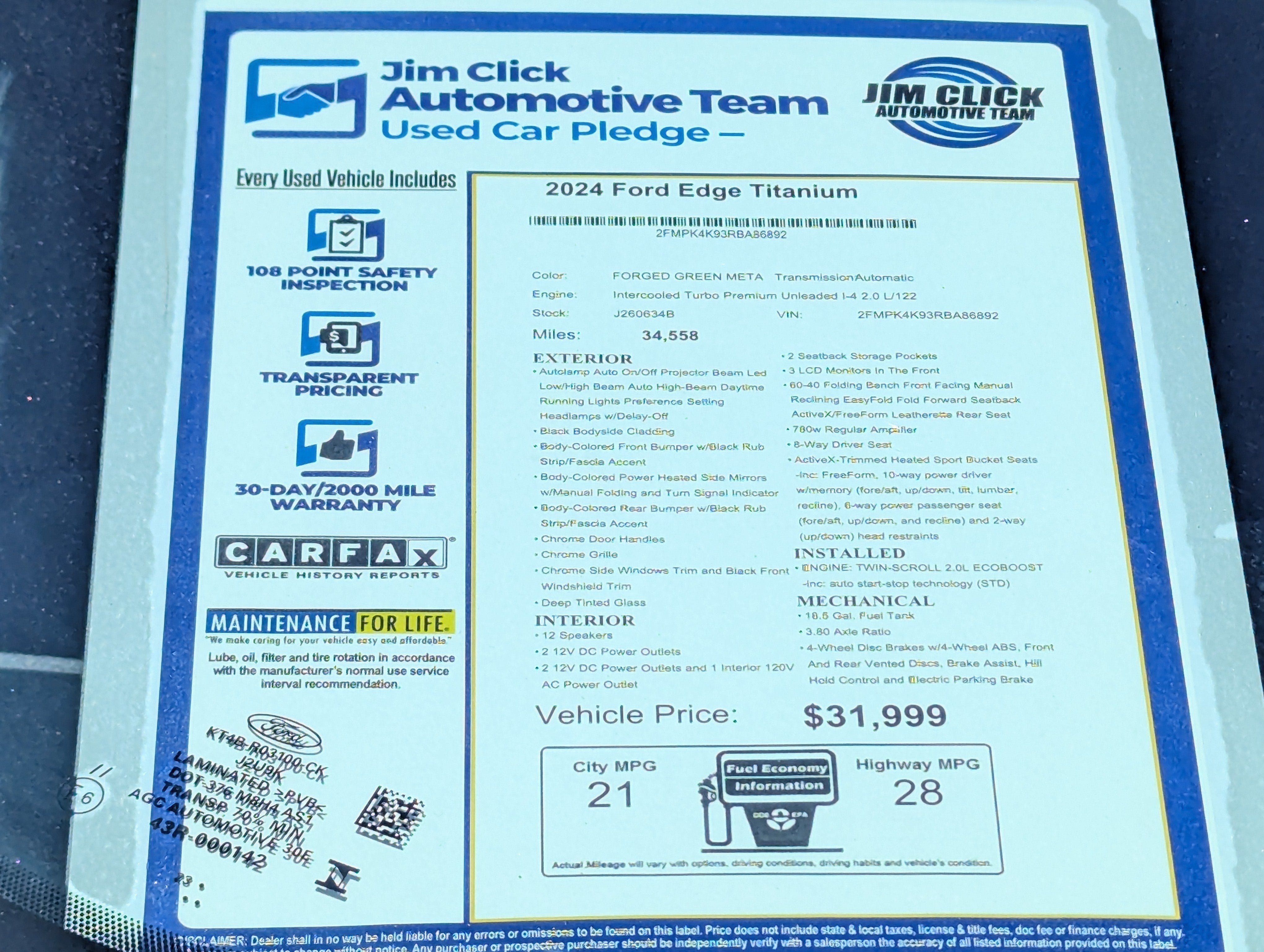 2024 Ford Edge Titanium