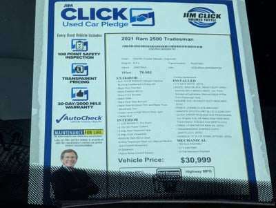 2021 RAM 2500 Tradesman
