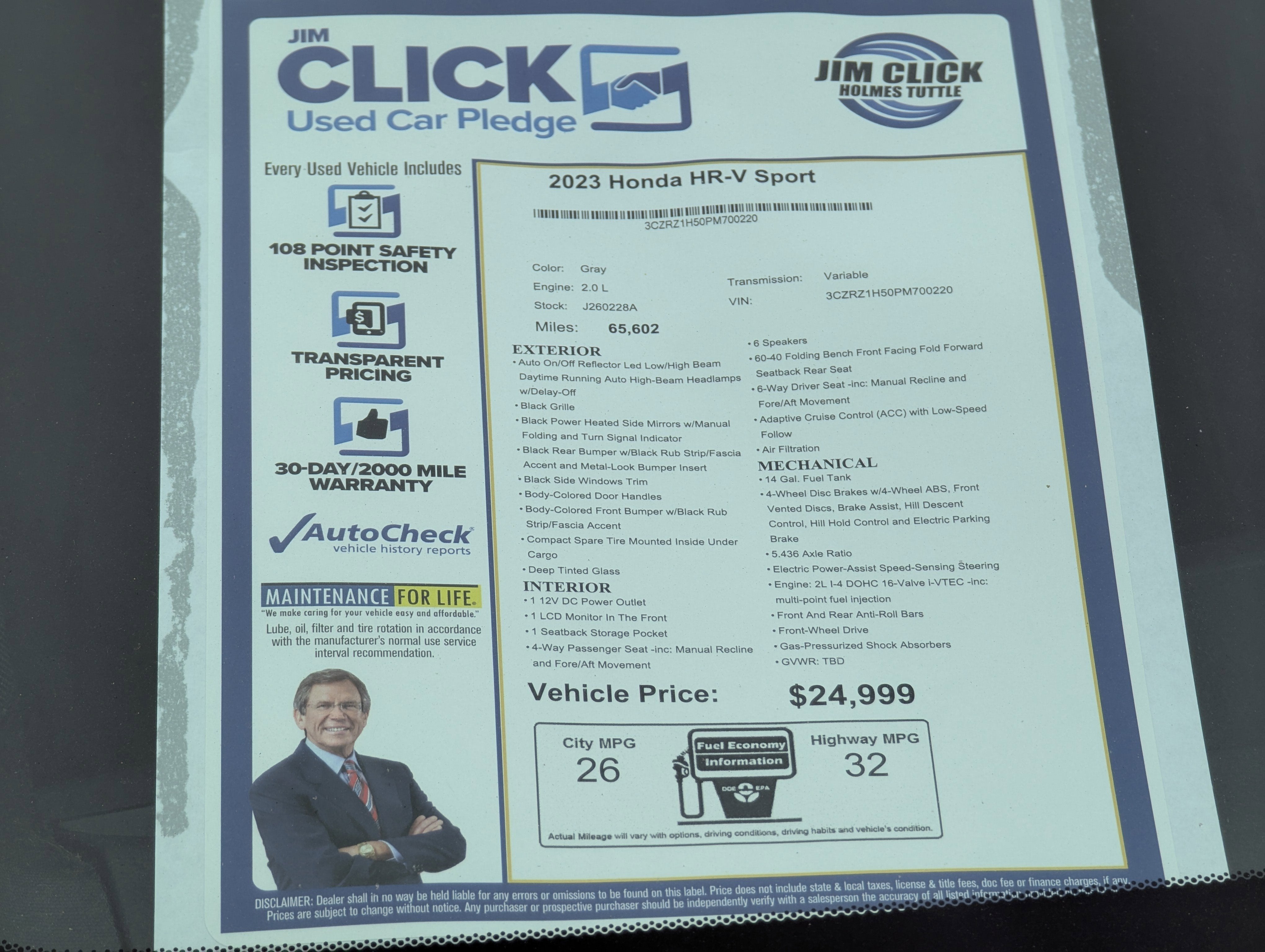 2023 Honda HR-V Sport