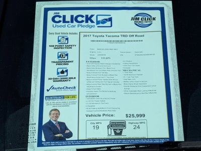 2017 Toyota Tacoma TRD Off Road