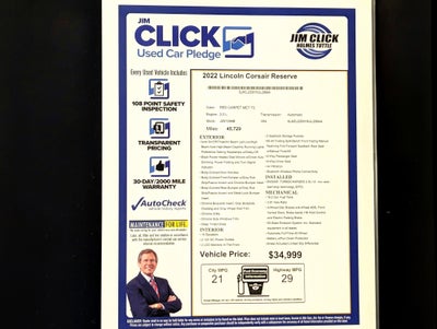 2022 Lincoln Corsair Reserve