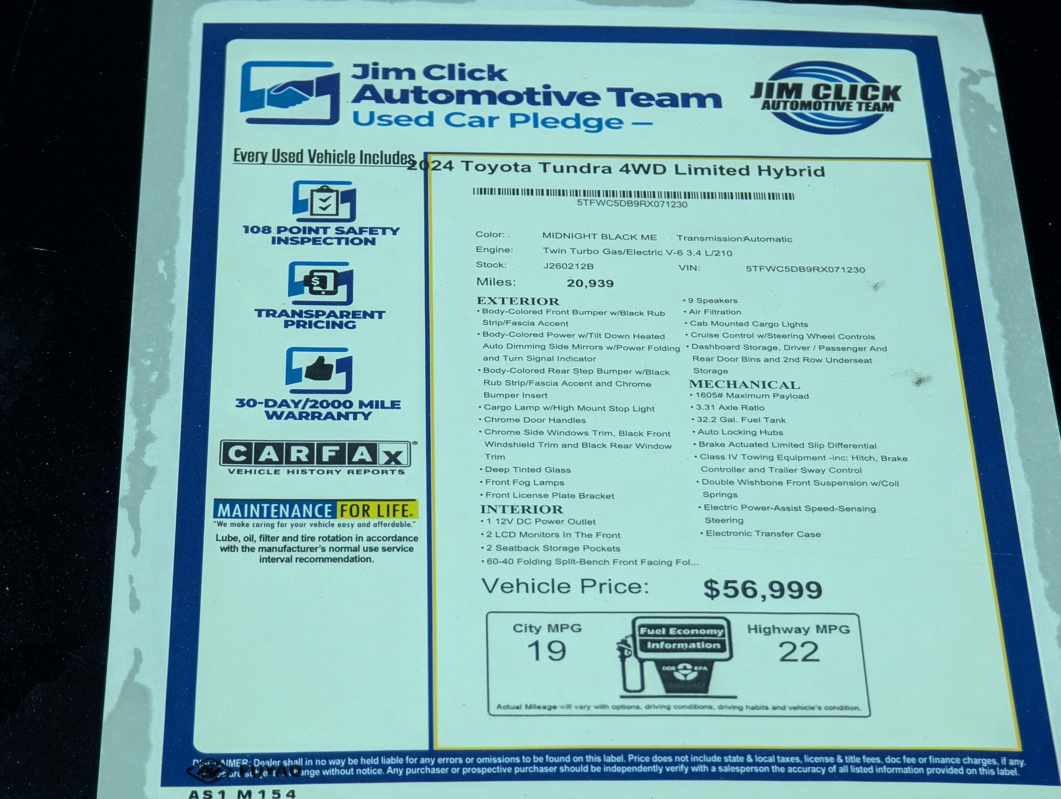 2024 Toyota Tundra 4WD Limited Hybrid