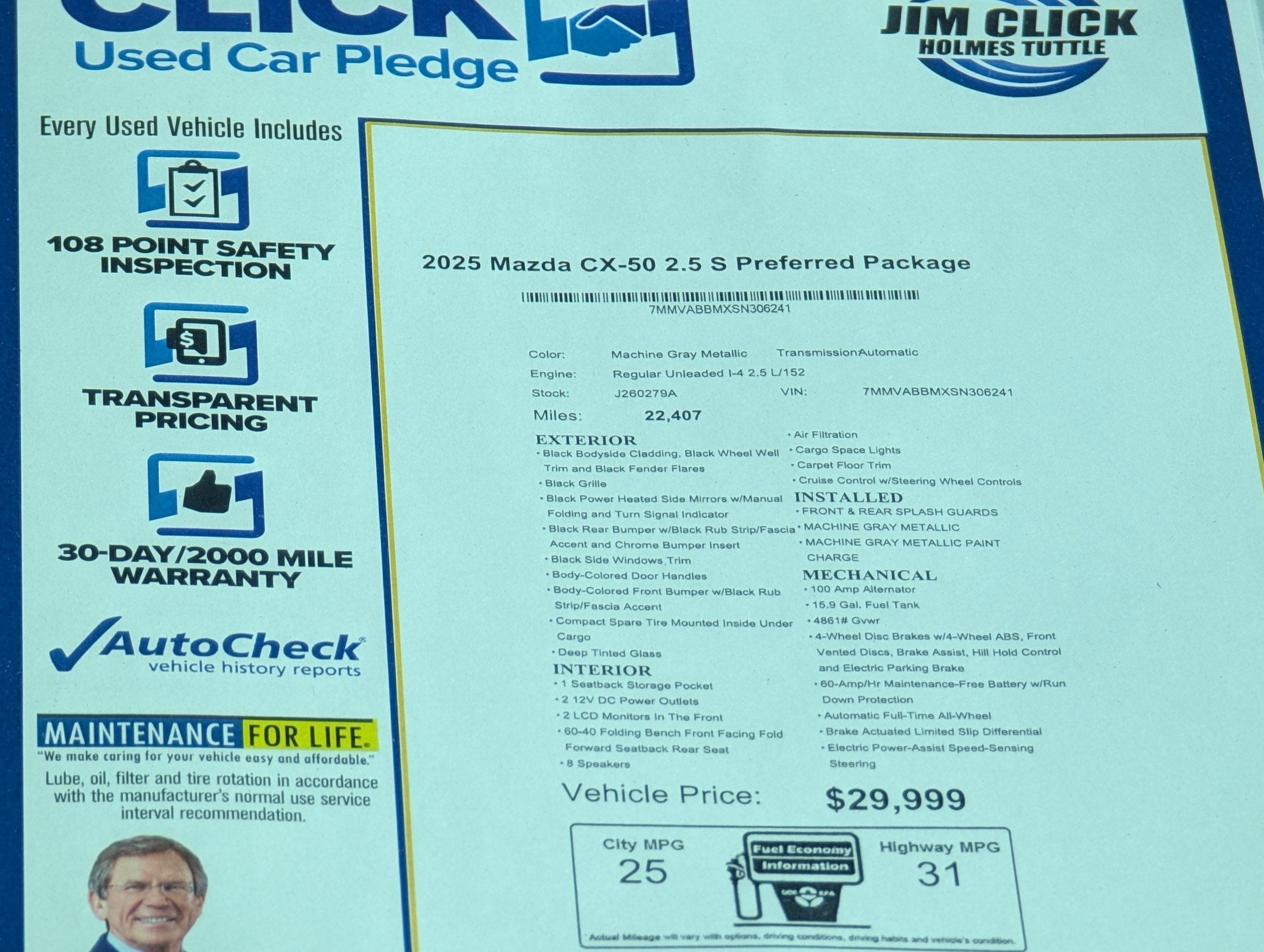 2025 Mazda Mazda CX-50 2.5 S Preferred Package
