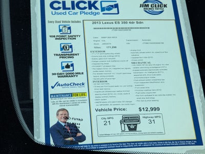 2013 Lexus ES 350 4dr Sdn