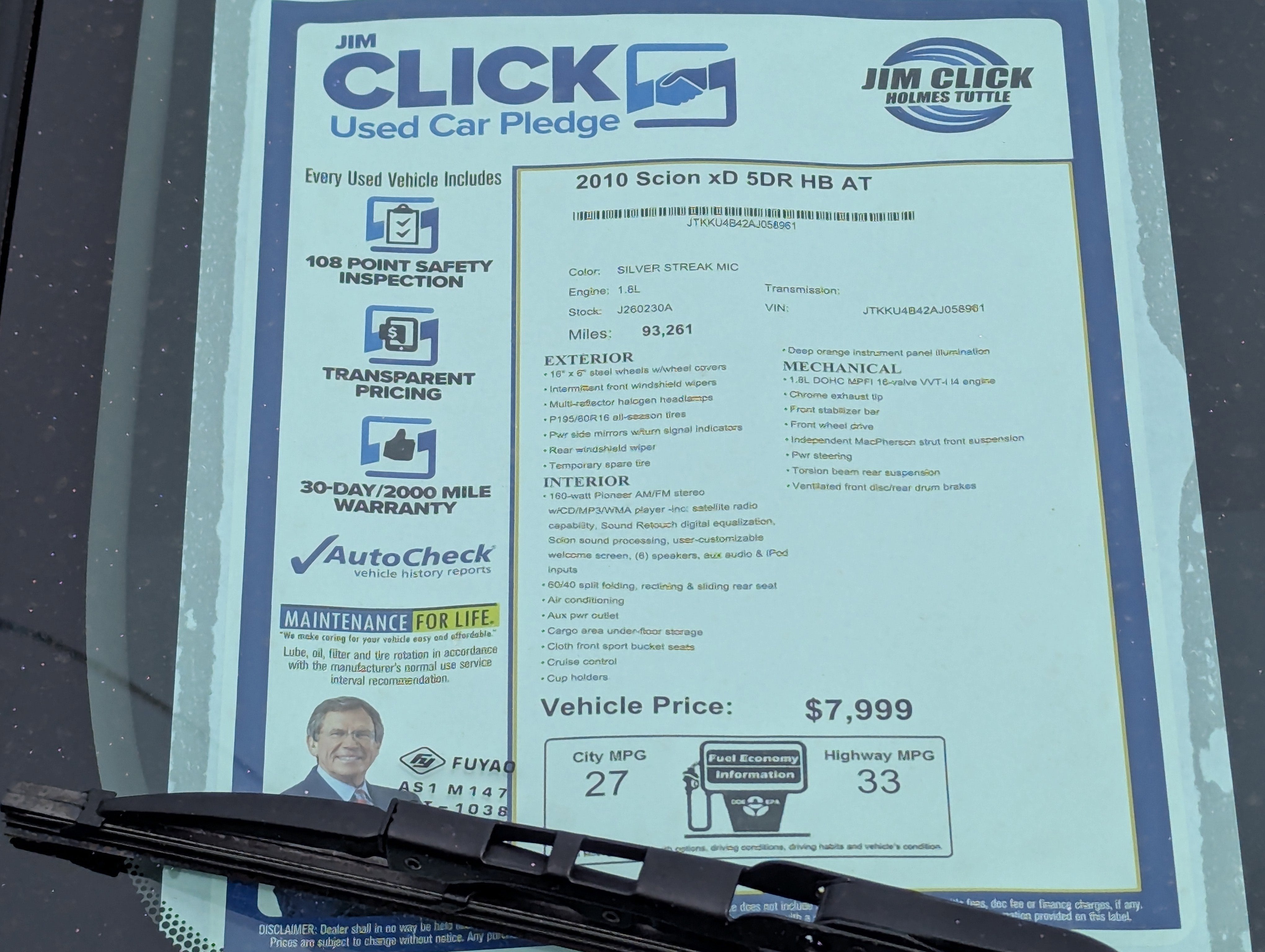 2010 Scion xD 5DR HB AT