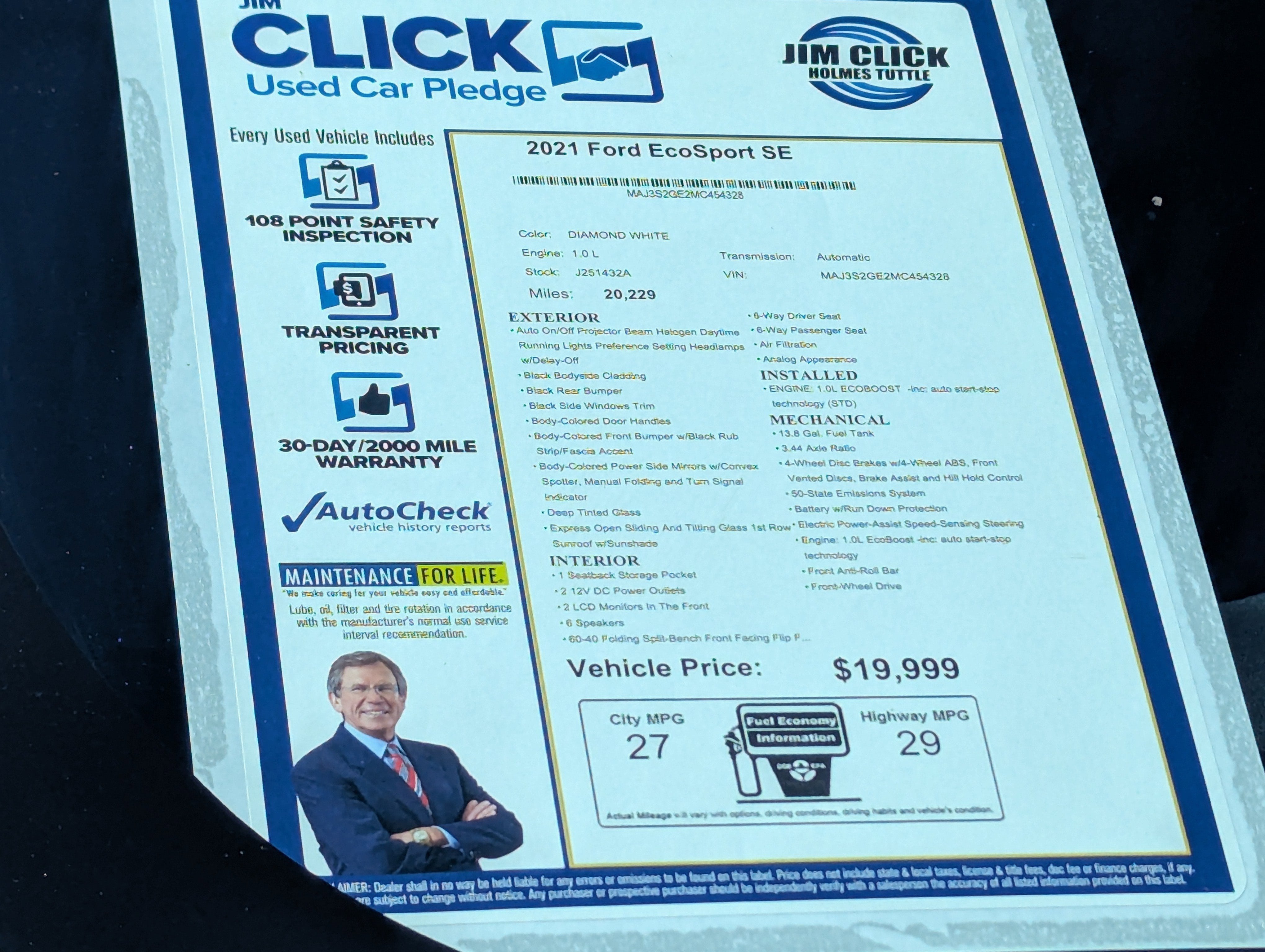 2021 Ford EcoSport SE